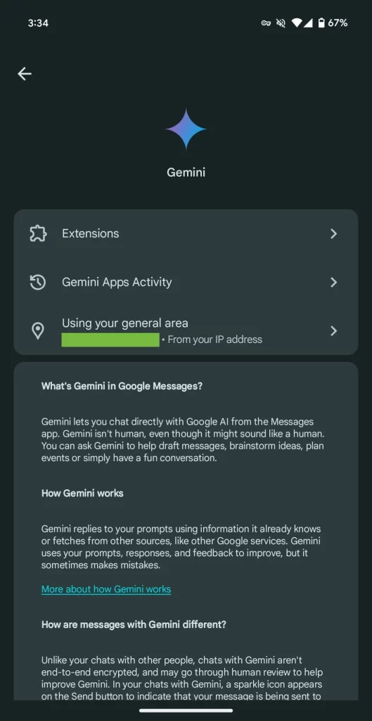 Google Gemini messaggi